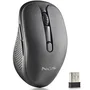 NGS Ratón Inalámbrico Recargable Multidispositivo Evo Spook Negro - Triple Conexión 2.4 GHz/Bluetooth 5.1/5.0, 3 Dispositivos, Botones Silenciosos, DPI Ajustable 800/1200/1600